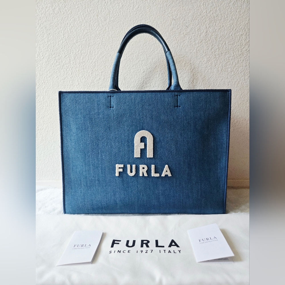 Furla Opportunity Large Denim Tote Bag